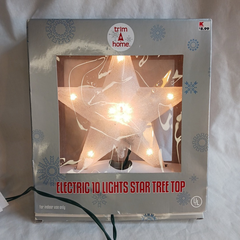 Vintage Kmart Trim A Home Electric Star Treetop 10 Light